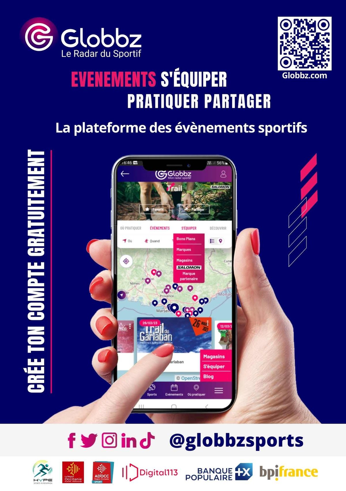Affiche A4 — la plateforme des événements sportifs